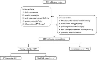 Nomogram based on the final antepartum ultrasound features before delivery for predicting failed spontaneous vaginal delivery in nulliparous women